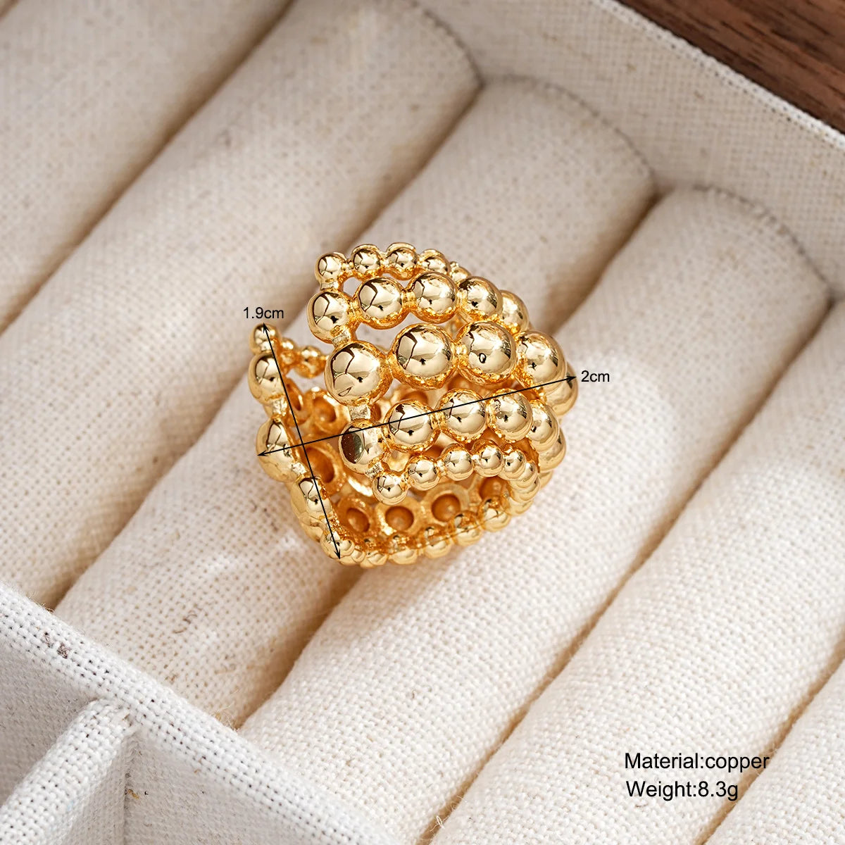 Exaggerated Wide Clip-On Earrings – Simple Gold Metal Ear Clips