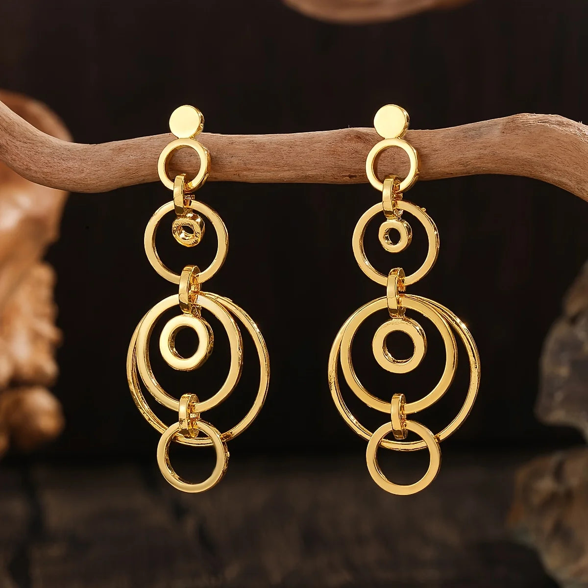 New Geometric Gold Color Hollow Hoop Earrings for Women – Fashion Drop Jewelry Accessory
