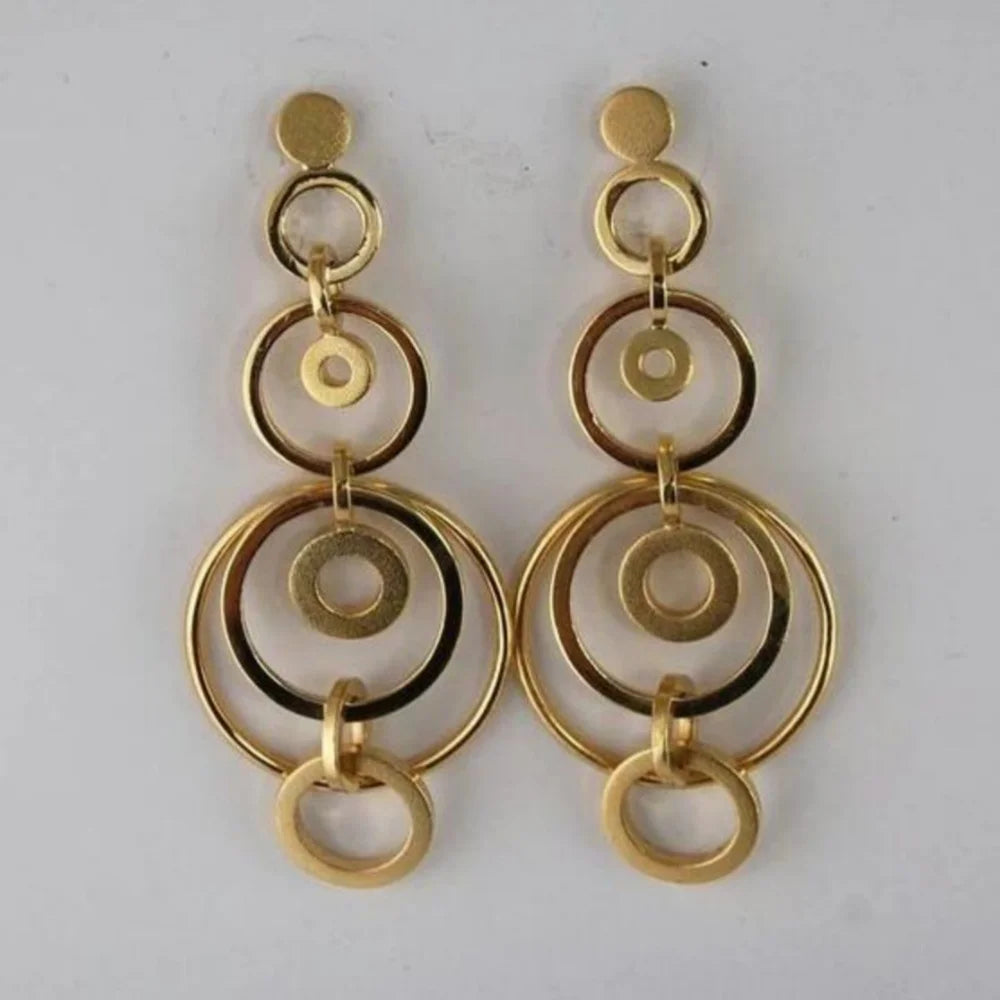 New Geometric Gold Color Hollow Hoop Earrings for Women – Fashion Drop Jewelry Accessory